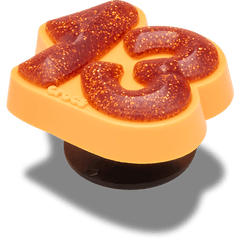 Crocs - Orange Sparkly Number 13 Jibbitz™ charms