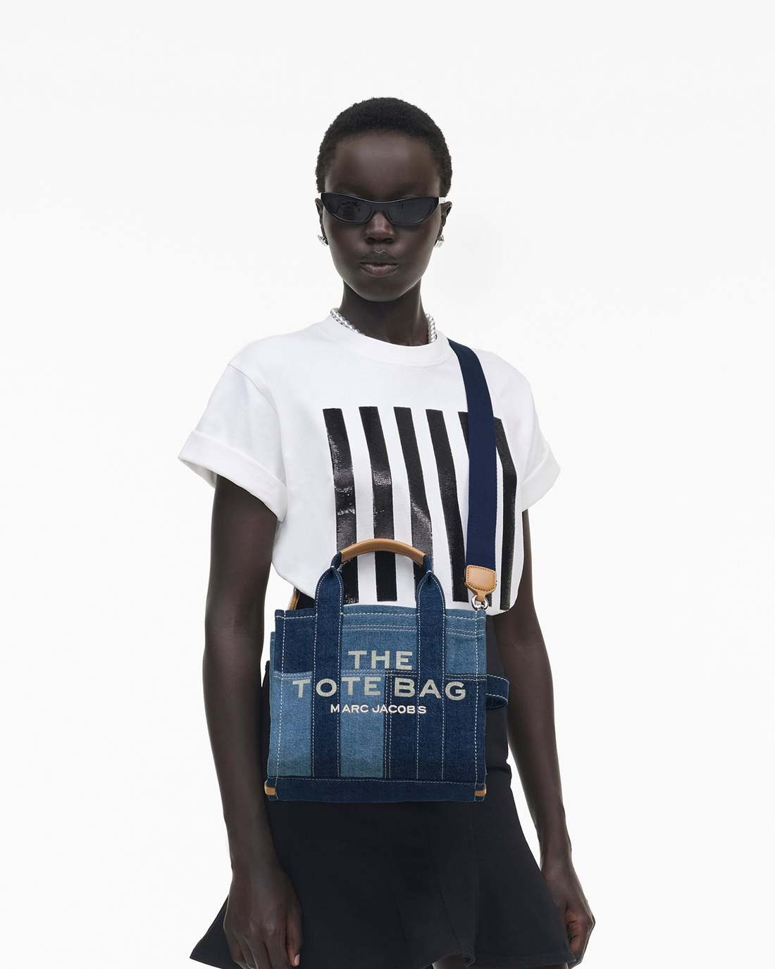 Marc Jacobs The Denim Small Tote Bag Blue Denim