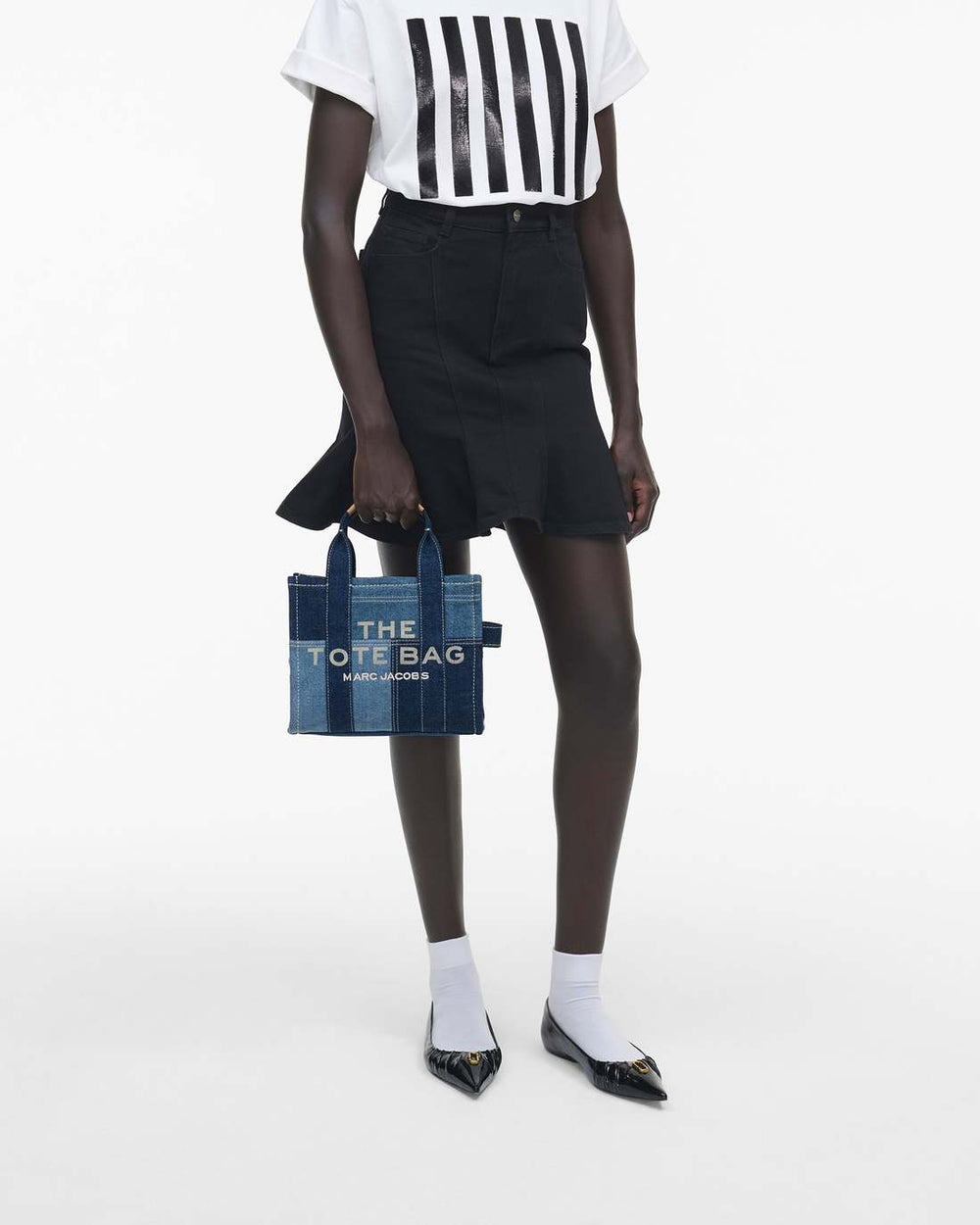 Marc Jacobs The Denim Small Tote Bag Blue Denim
