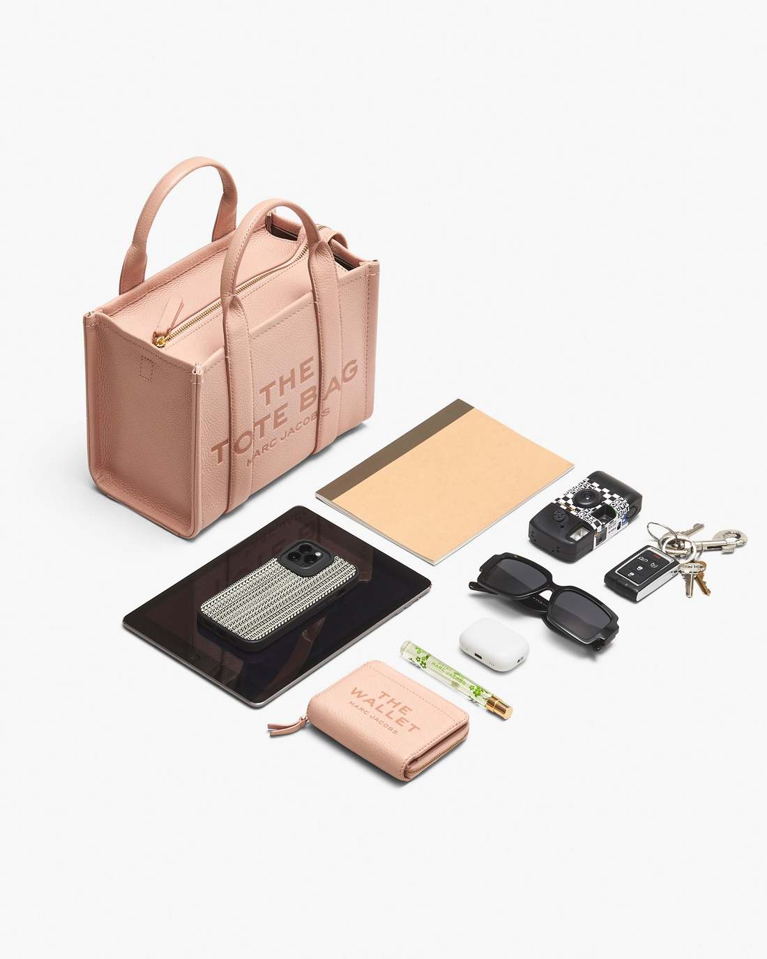 Marc Jacobs The Leather Small Tote Bag Ribbon Pink