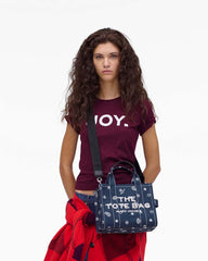 Marc Jacobs The Bandana Canvas Small Tote Bag Navy Multi