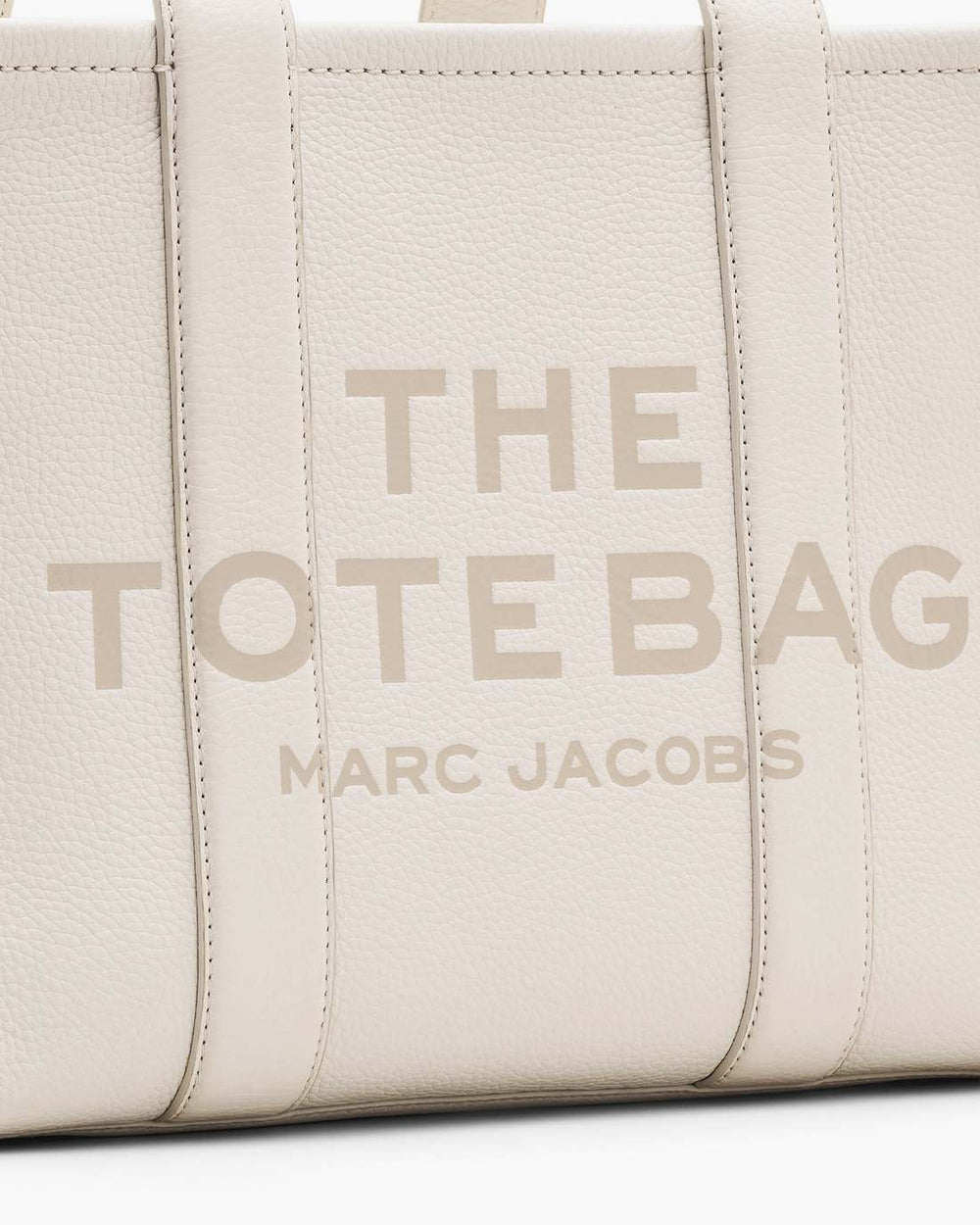 Marc Jacobs The Leather Medium Tote Bag Cotton/Silver