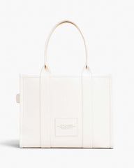 Marc Jacobs The Leather Large Tote Bag Cotton/Silver