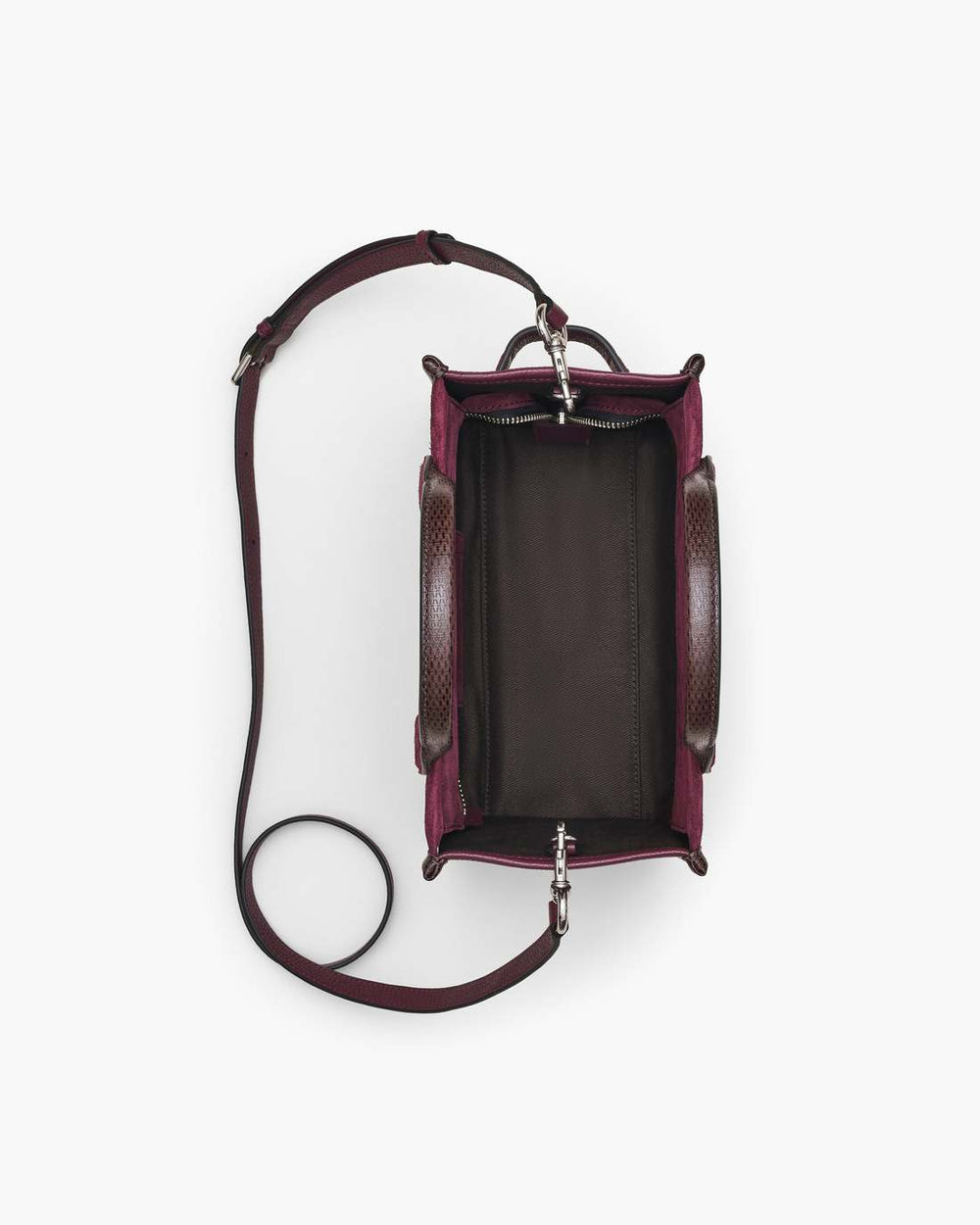 Marc Jacobs The Suede Small Tote Bag Dark Plum