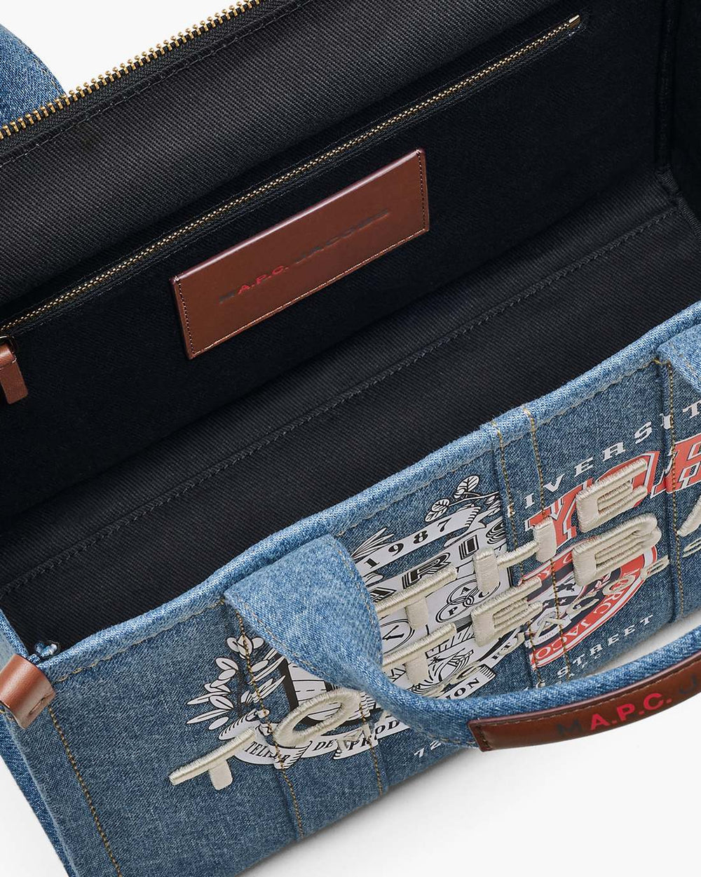 Marc Jacobs The A.P.C. X Marc Jacobs Denim Medium Tote Bag Washed Indigo