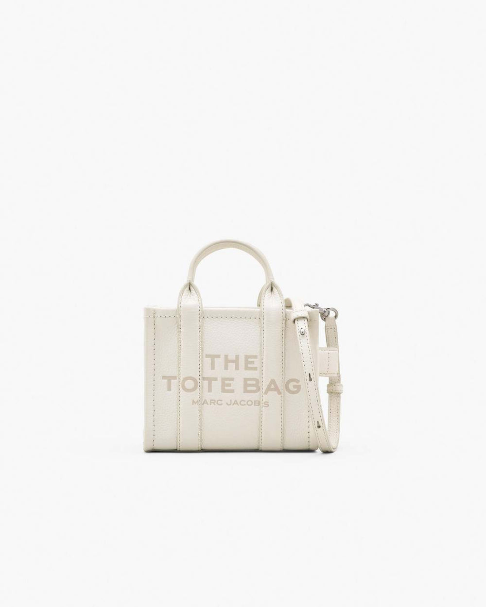 Marc Jacobs The Leather Crossbody Tote Bag Cotton/Silver
