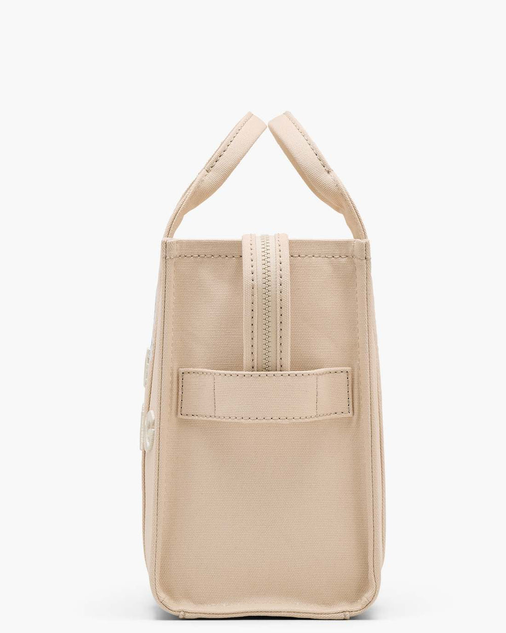 Marc Jacobs The Daisy Script Canvas Medium Tote Bag Cloud White Multi