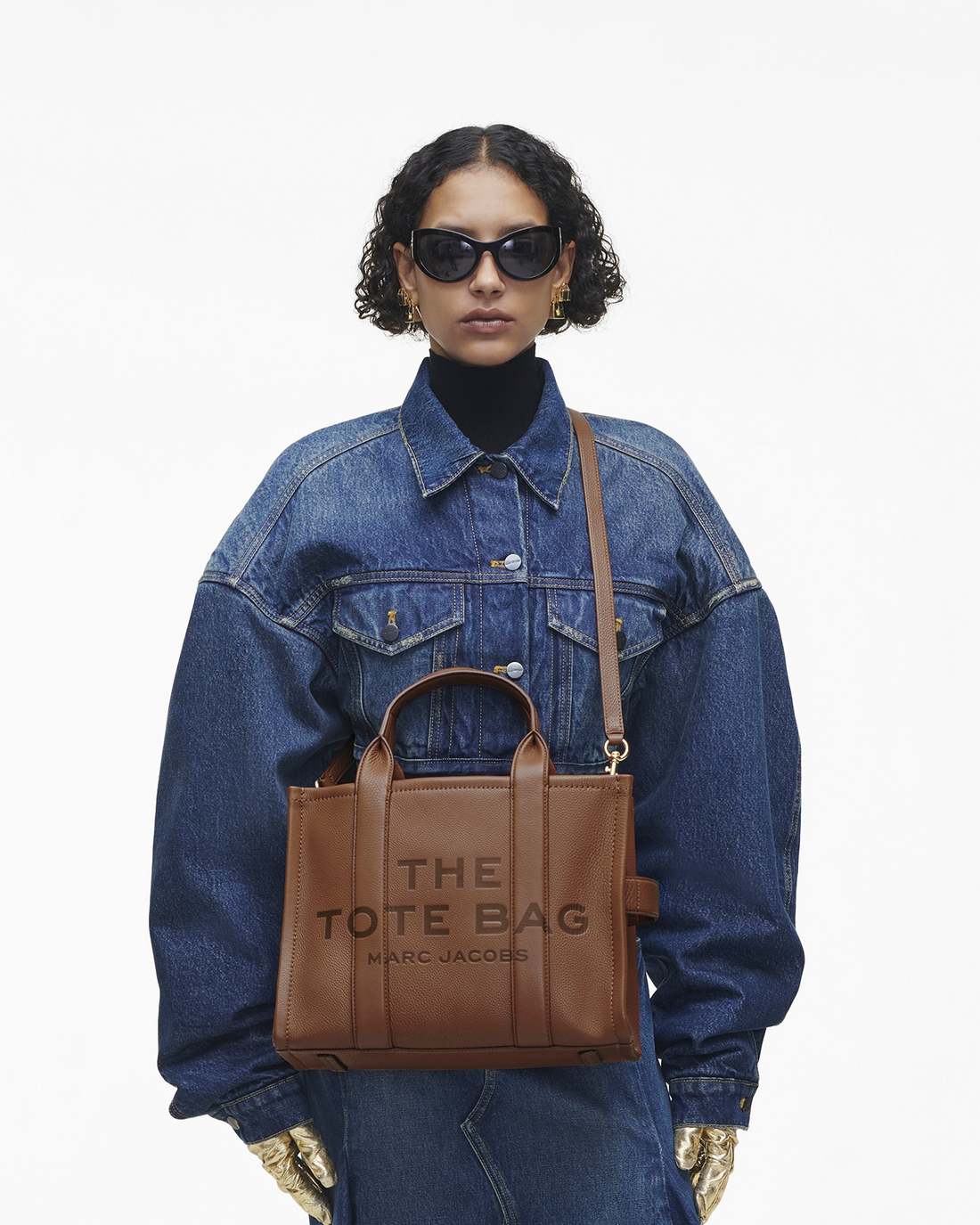Marc Jacobs The Leather Medium Tote Bag Argan Oil