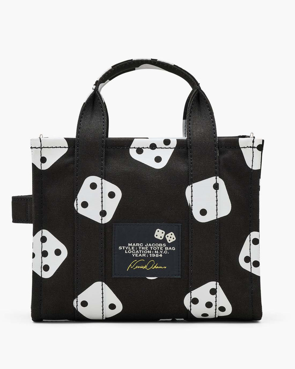 Marc Jacobs Derrick Adams X Marc Jacobs Canvas Small Tote Bag Black/White