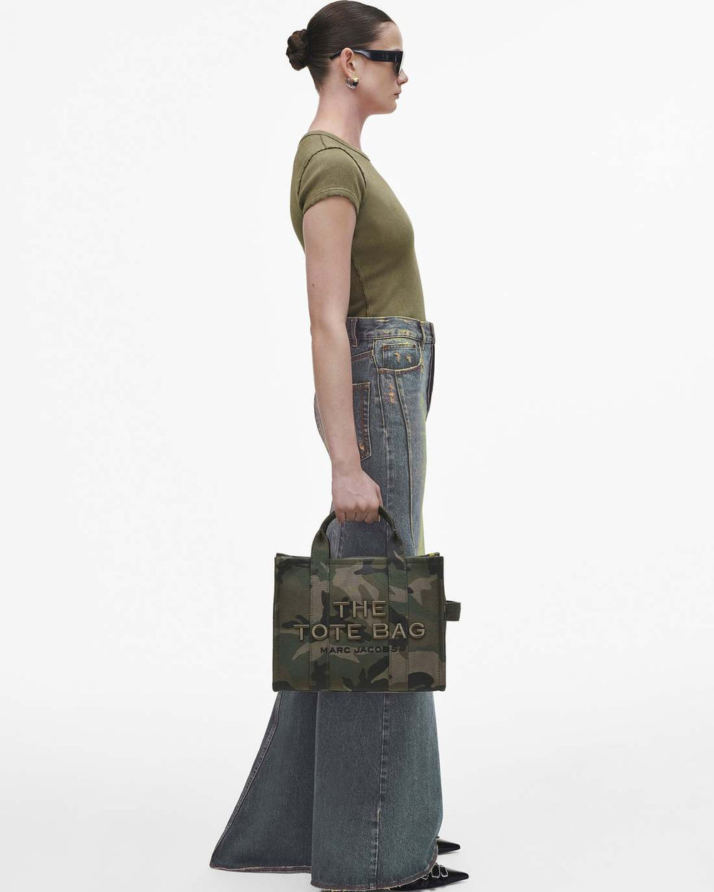 Marc Jacobs The Camo Jacquard Medium Tote Bag Camo Multi