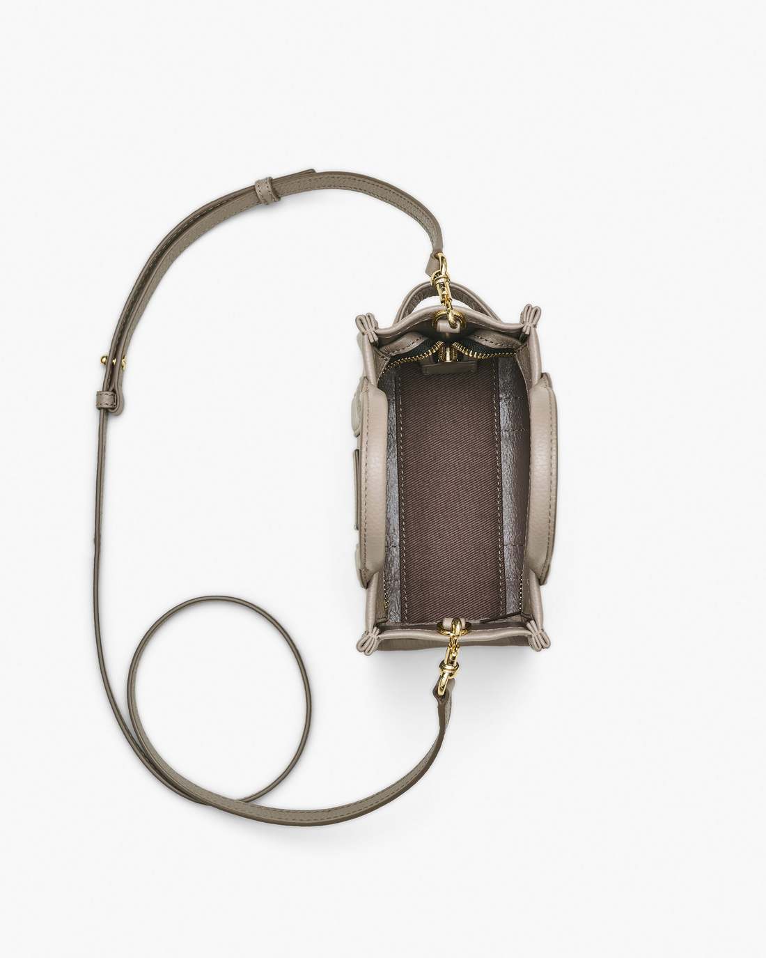 Marc Jacobs The Leather Crossbody Tote Bag Cement