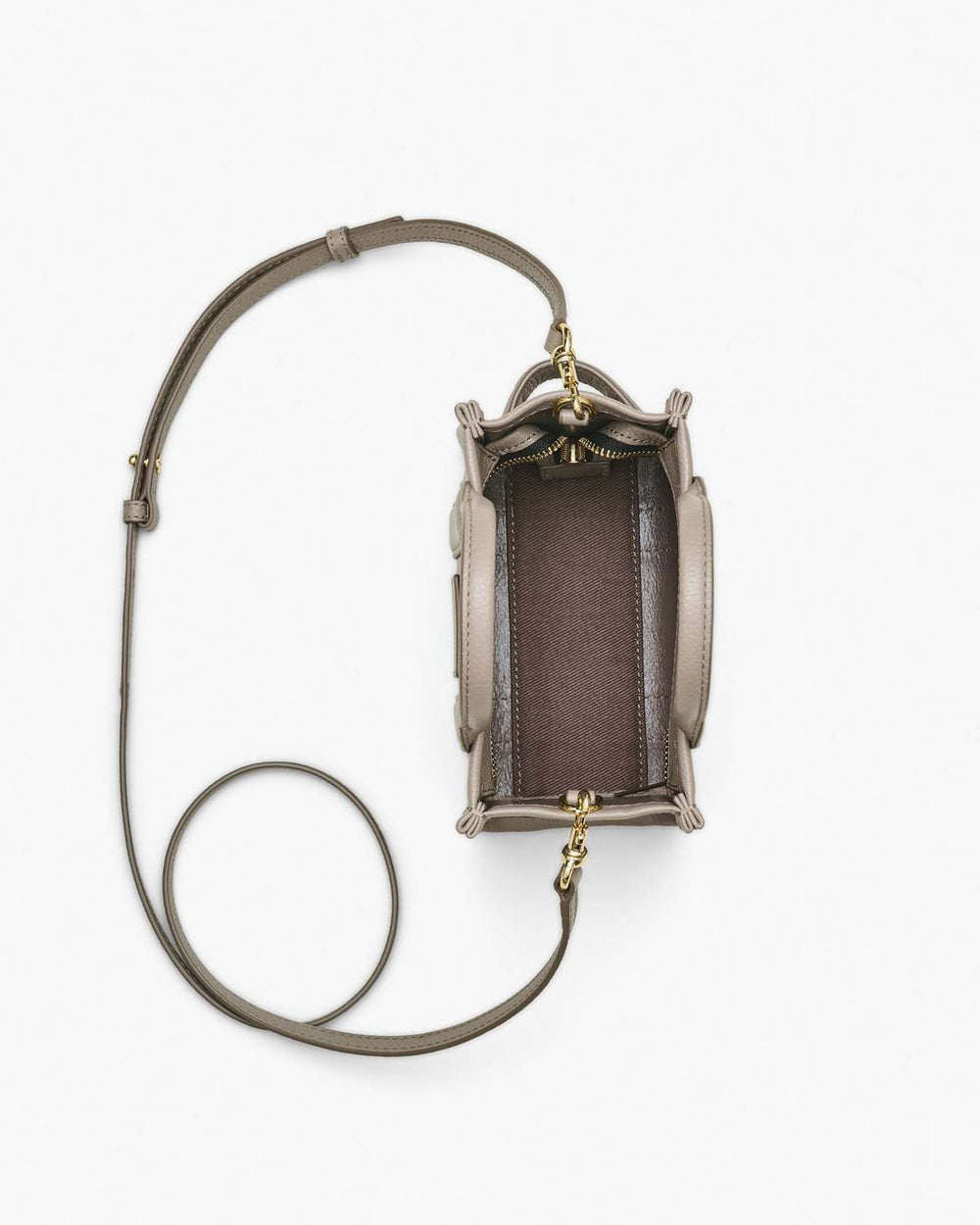 Marc Jacobs The Leather Crossbody Tote Bag Cement