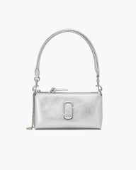 Marc Jacobs The Metallic Snapshot Convertible Shoulder Bag Silver