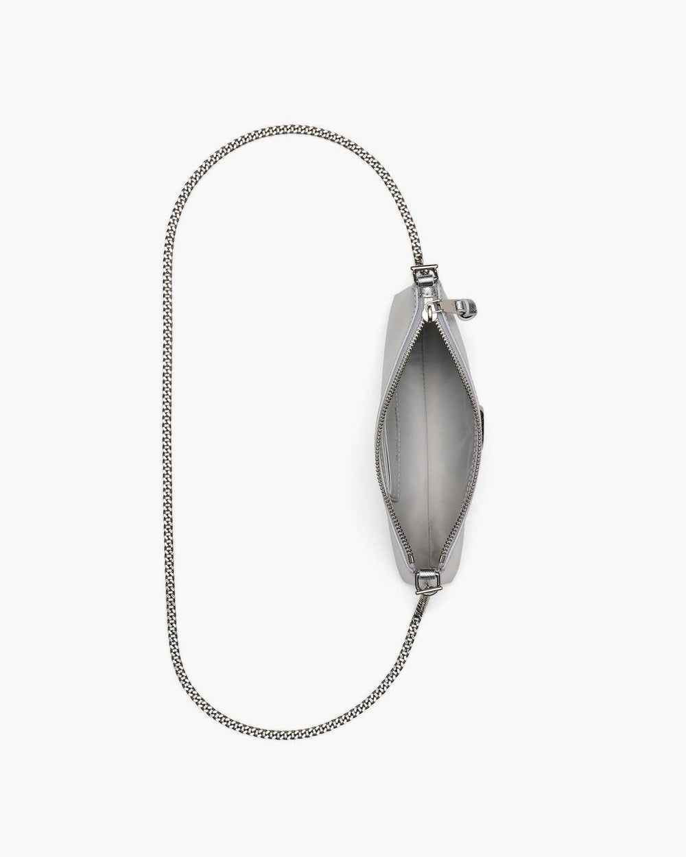 Marc Jacobs The Metallic Snapshot Convertible Shoulder Bag Silver
