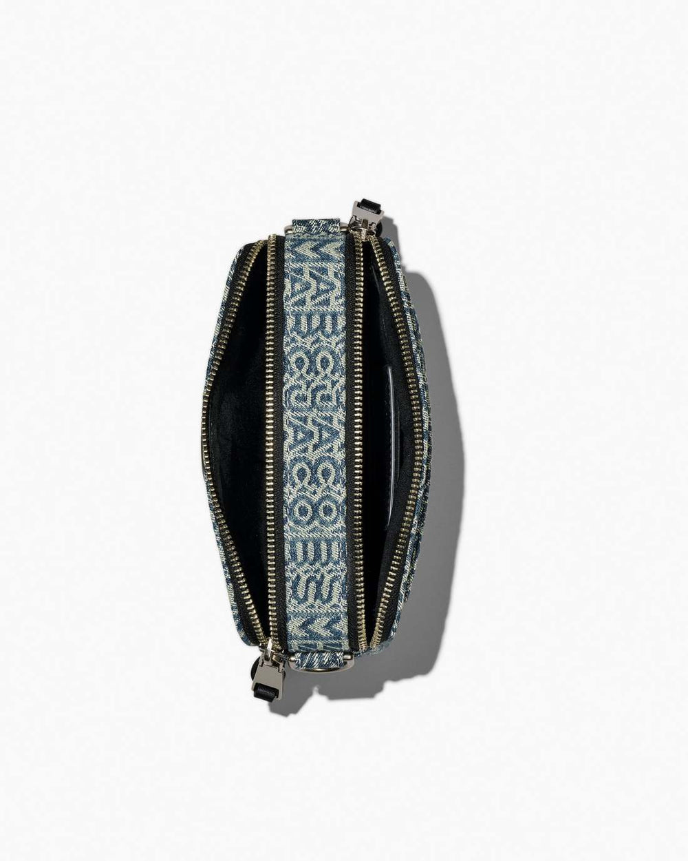 Marc Jacobs The Washed Monogram Denim Snapshot Sun Faded Denim