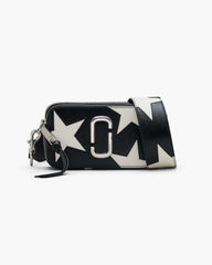 Marc Jacobs The Star Patchwork Leather Snapshot Black/White