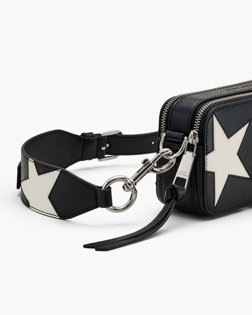 Marc Jacobs The Star Patchwork Leather Snapshot Black/White