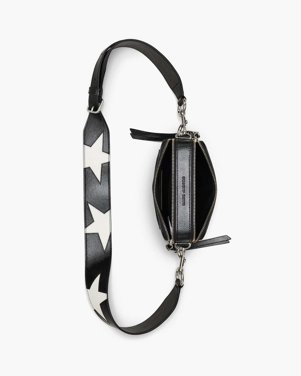 Marc Jacobs The Star Patchwork Leather Snapshot Black/White