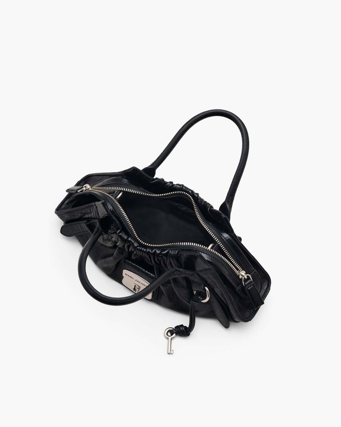 Marc Jacobs The Croc Cristina Small Satchel Black