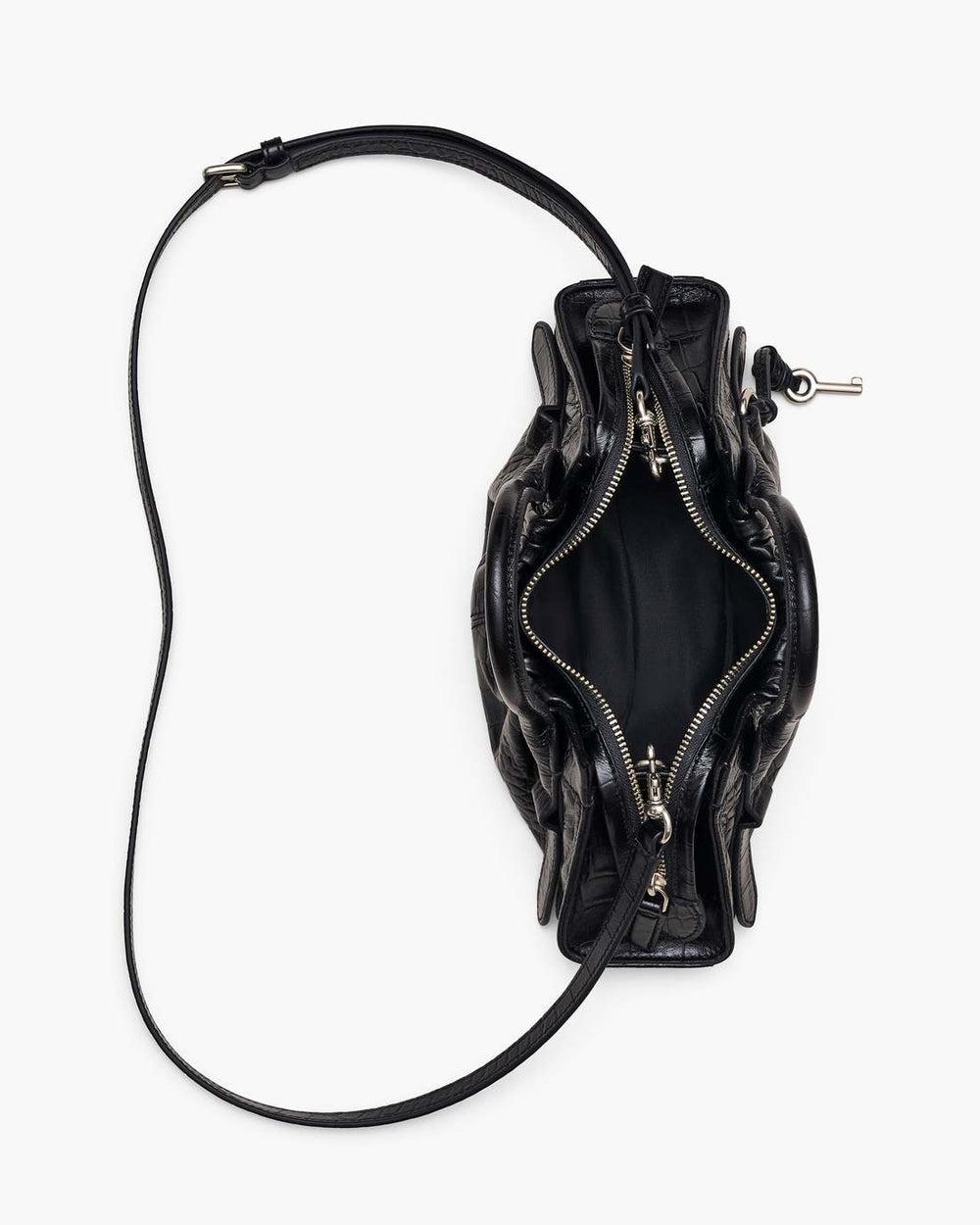 Marc Jacobs The Croc Cristina Small Satchel Black