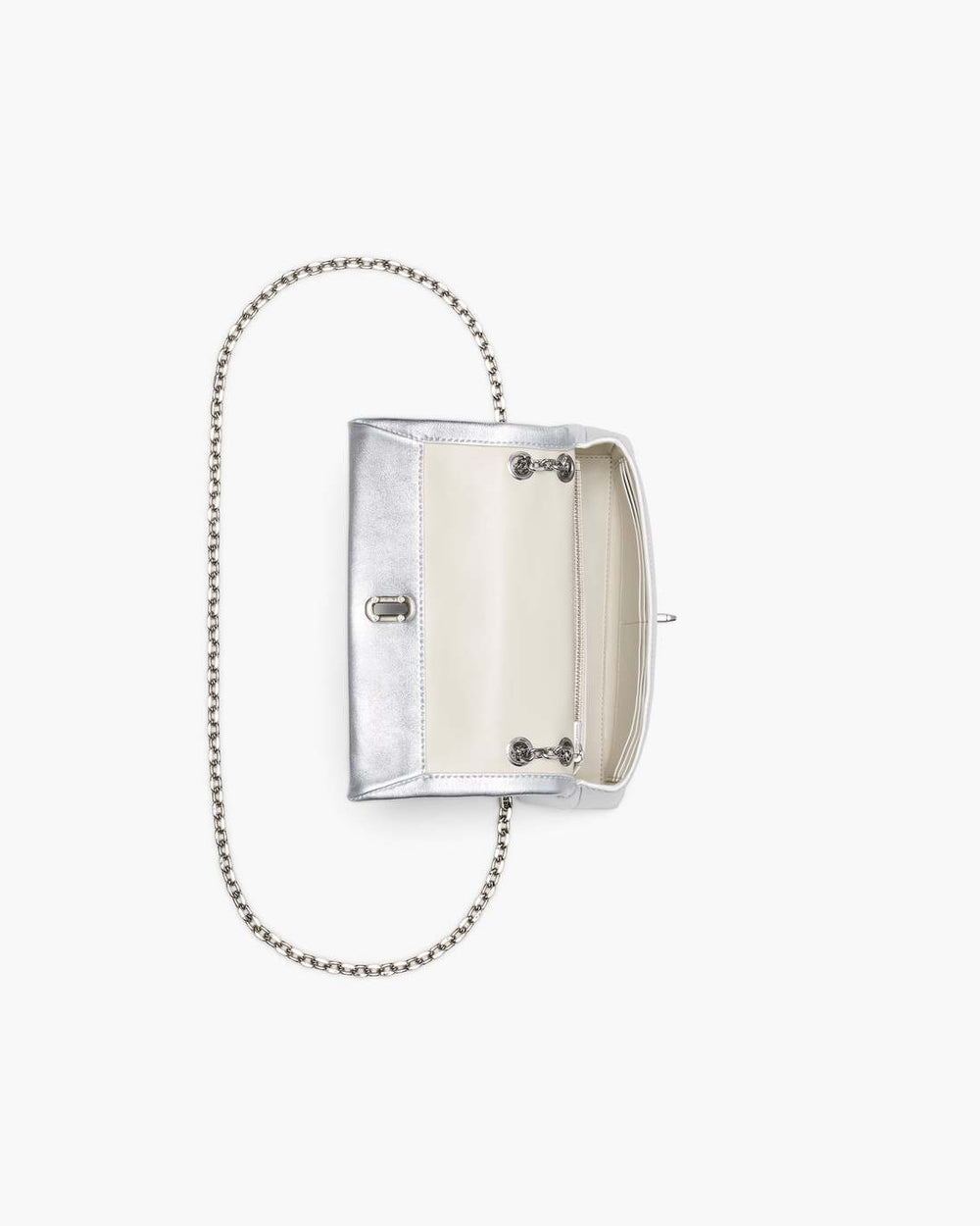 Marc Jacobs The Metallic Dual Chain Mini Bag Silver