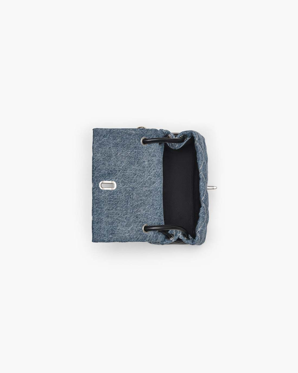 Marc Jacobs The Quilted Denim Mini Dual Shoulder Bag Light Wash Indigo