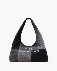 Marc Jacobs The Patchwork Denim Sack Bag Black Denim
