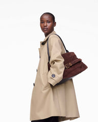 Marc Jacobs The Suede Dakota Satchel Dark Brown