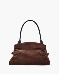 Marc Jacobs The Suede Dakota Satchel Dark Brown