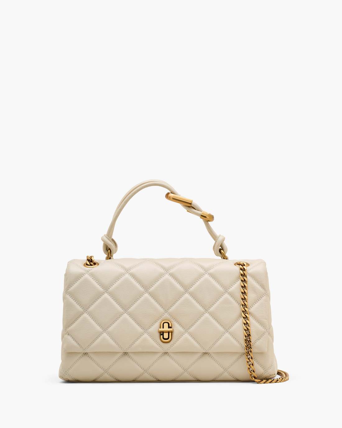 Marc Jacobs The Quilted Dual Convertible Shoulder Bag Cloud White