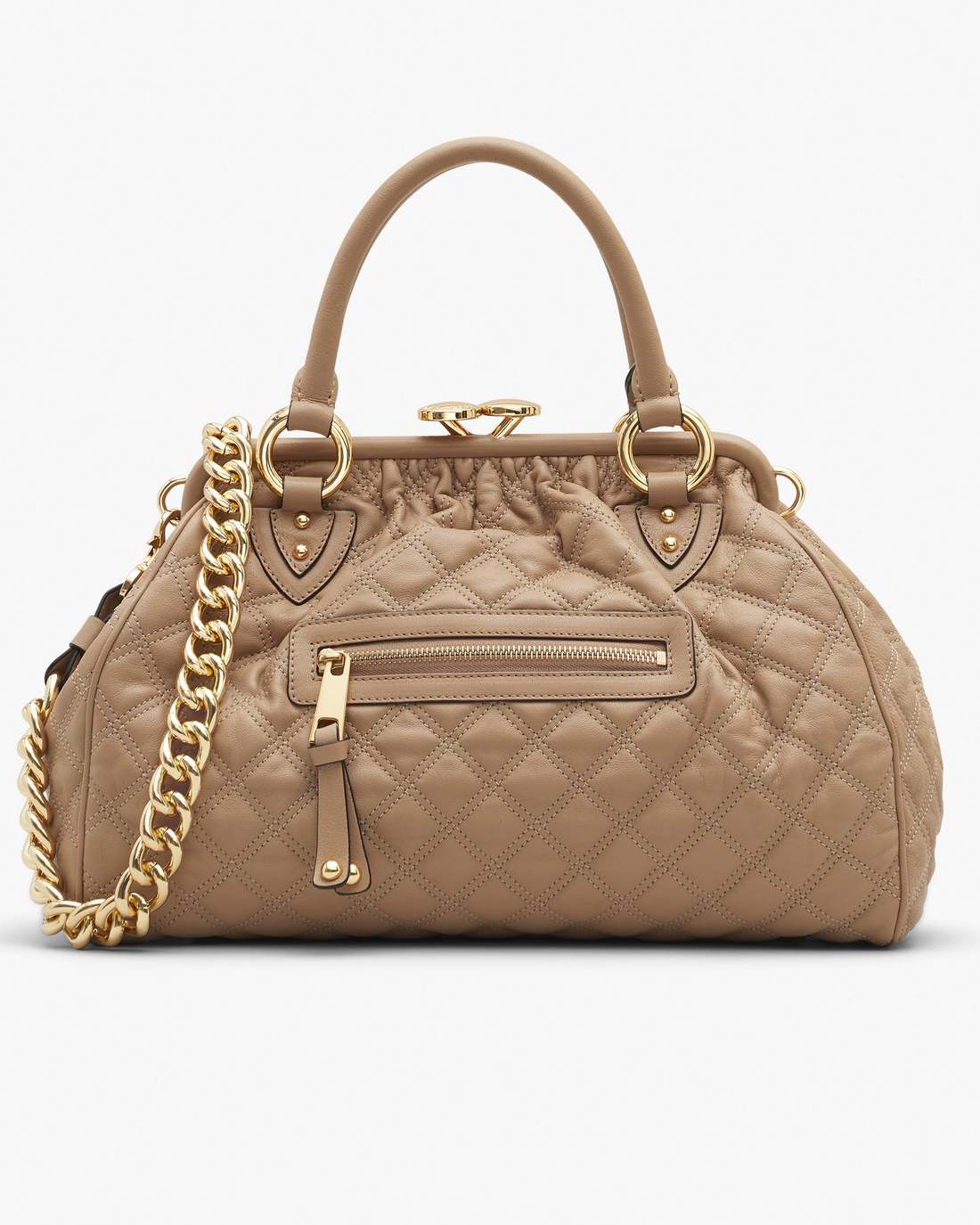 Marc Jacobs Re-Edition Quilted Leather Stam Bag Camel