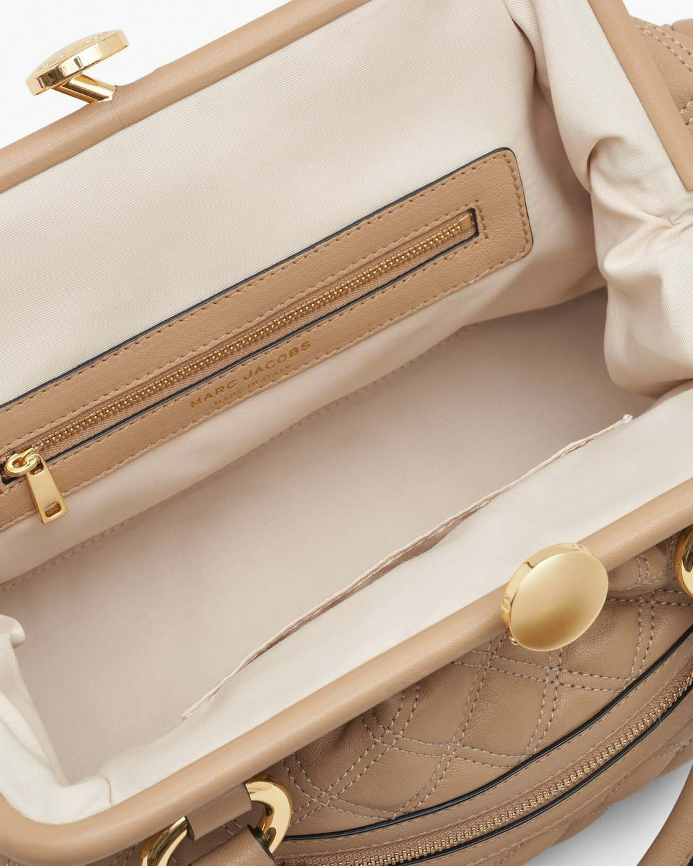 Marc Jacobs Re-Edition Quilted Leather Stam Bag Camel