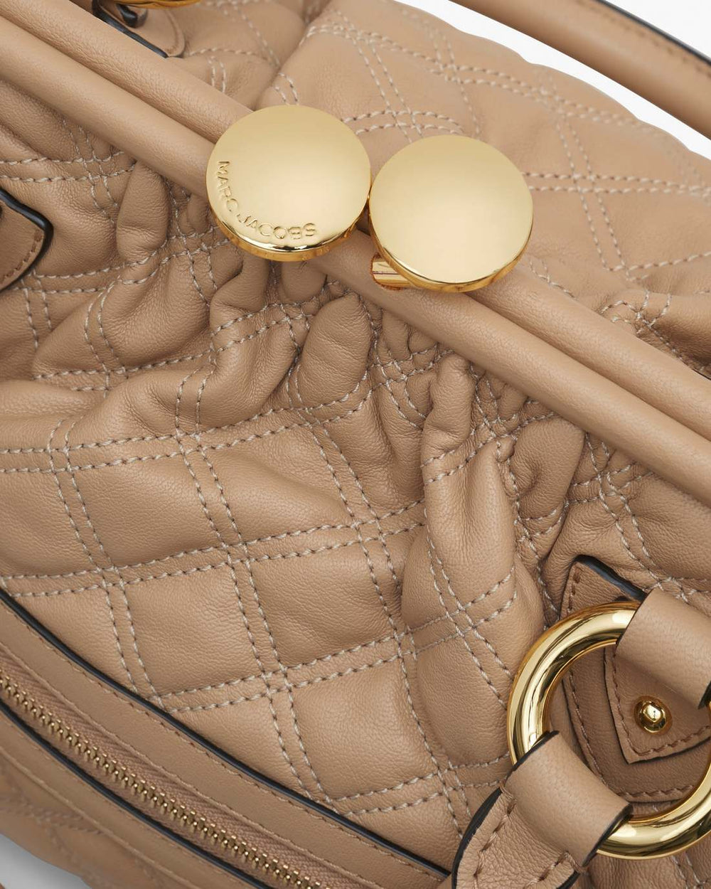Marc Jacobs Re-Edition Quilted Leather Stam Bag Camel