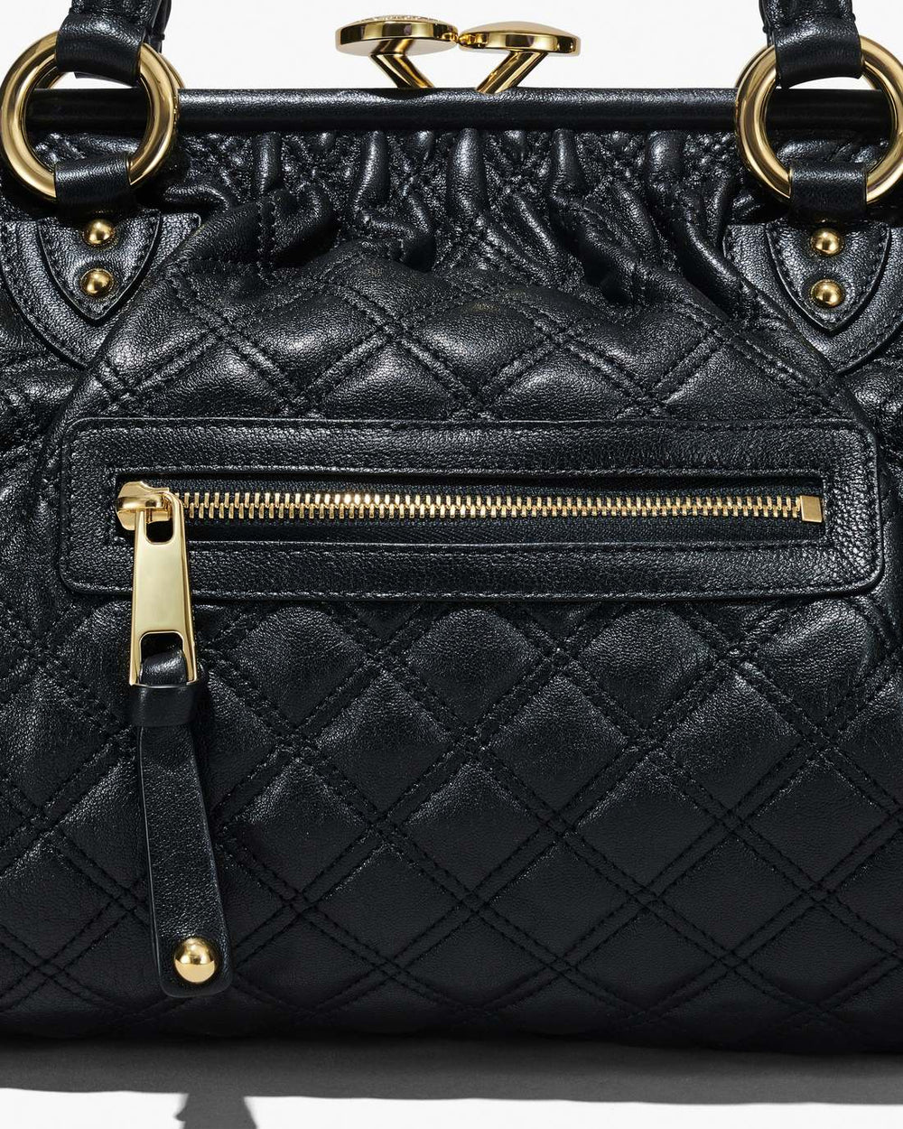 Marc Jacobs Re-Edition Quilted Leather Stam Bag Black