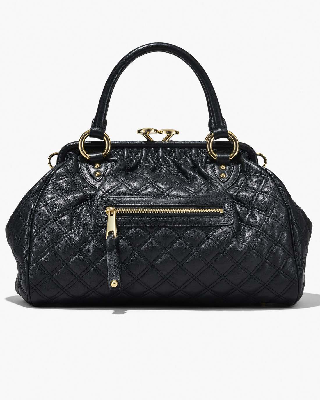 Marc Jacobs Re-Edition Quilted Leather Stam Bag Black