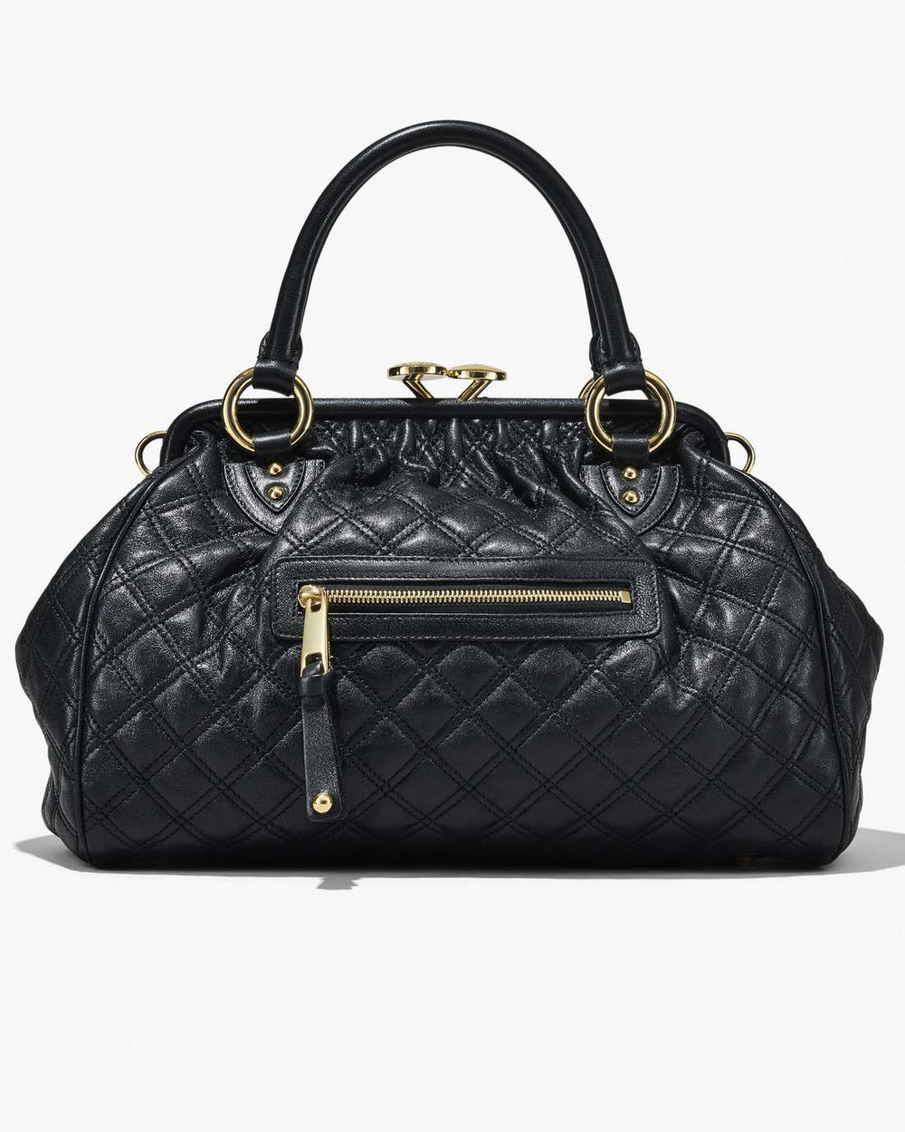 Marc Jacobs Re-Edition Quilted Leather Stam Bag Black
