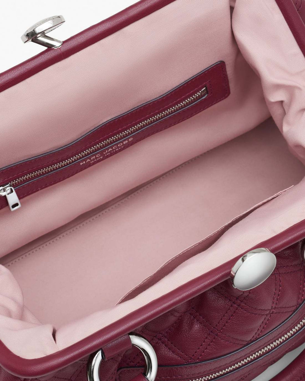 Marc Jacobs Re-Edition Quilted Leather Stam Bag Cherry