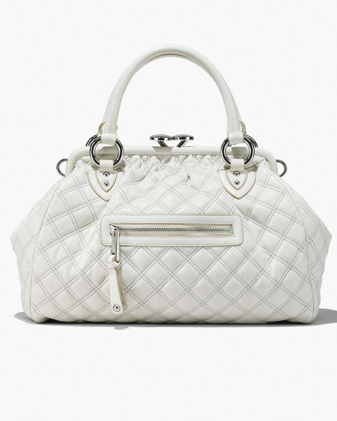 Marc Jacobs Re-Edition Quilted Leather Stam Bag Cloud White