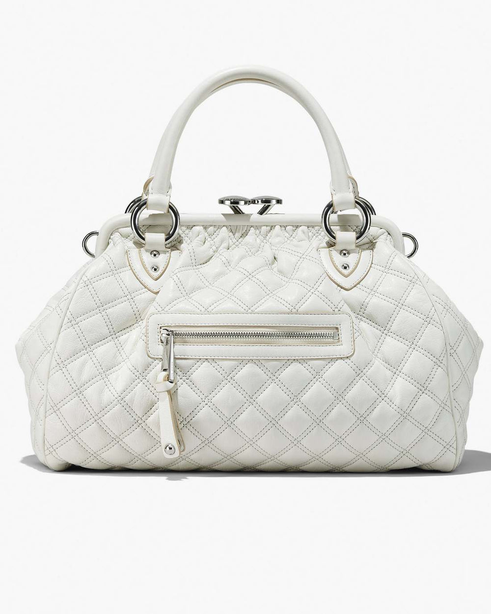 Marc Jacobs Re-Edition Quilted Leather Stam Bag Cloud White