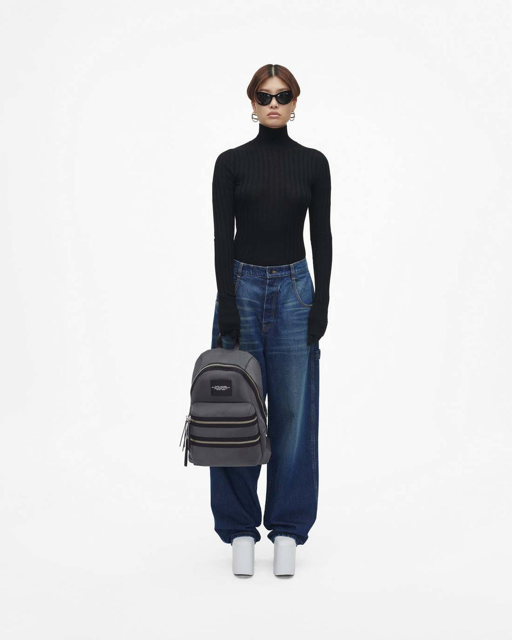 Marc Jacobs The Biker Nylon Large Backpack Dark Shadow