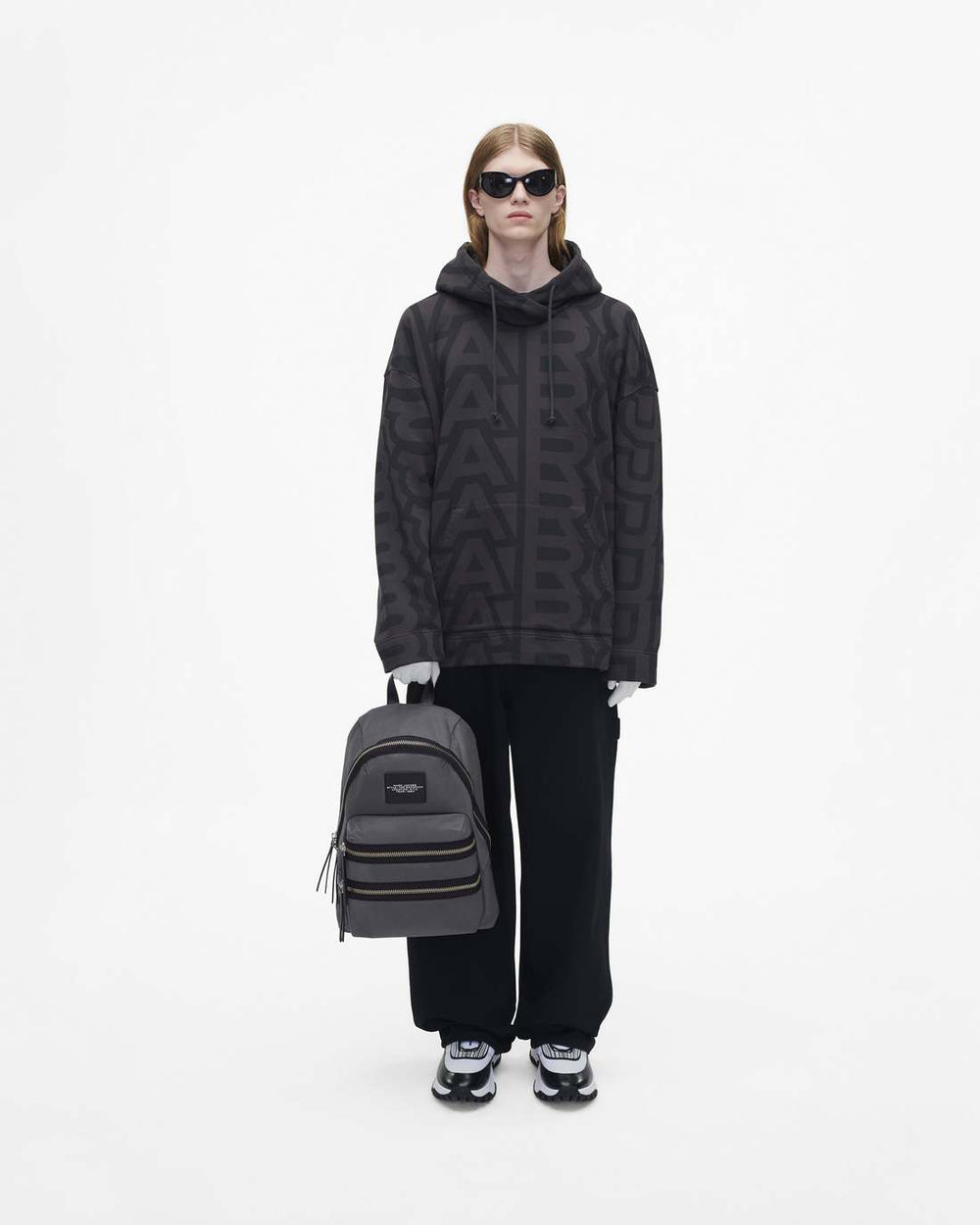 Marc Jacobs The Biker Nylon Large Backpack Dark Shadow