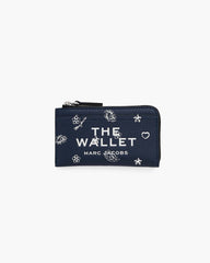 Marc Jacobs The Bandana Top Zip Multi Wallet Navy Multi