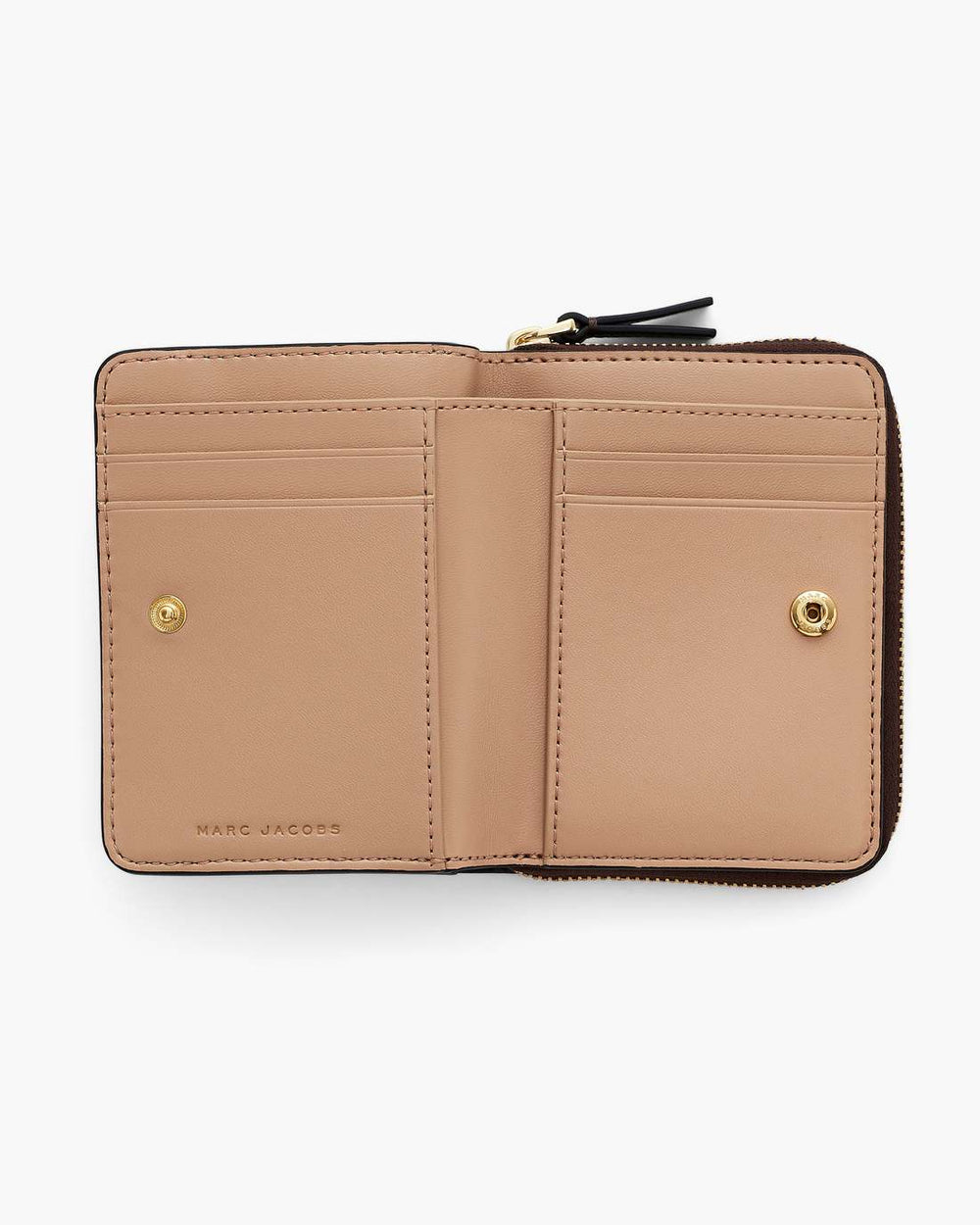 Marc Jacobs The Leather Mini Compact Wallet Ganache