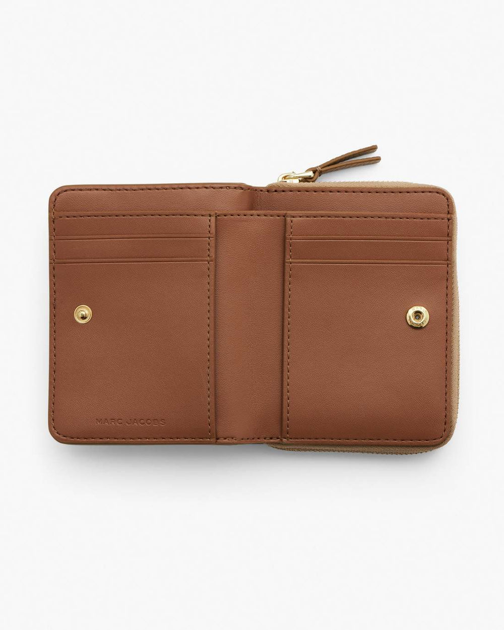 Marc Jacobs The Leather Mini Compact Wallet Camel