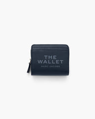Marc Jacobs The Leather Mini Compact Wallet Blue Sea
