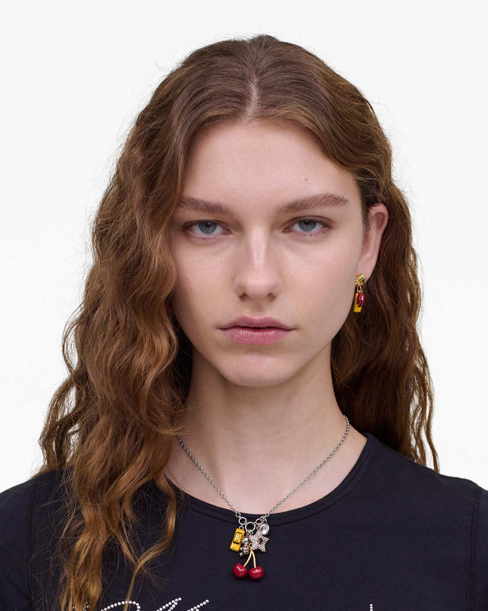 Marc Jacobs The Trinket Cluster Necklace Silver/Multi