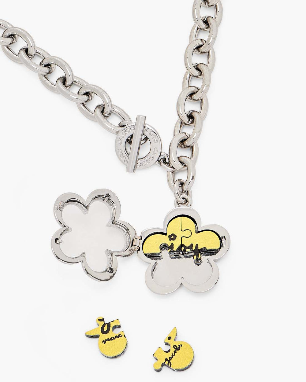Marc Jacobs The Daisy Puzzle Necklace Silver/Multi