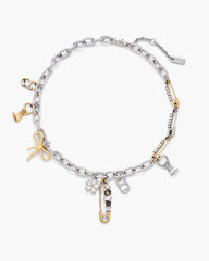Marc Jacobs The Grunge Glam Charm Necklace Gold/Silver