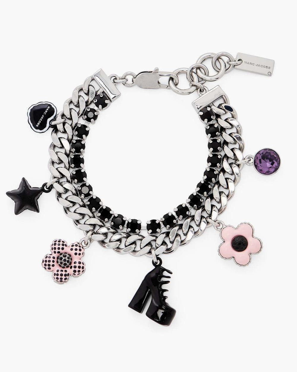 Marc Jacobs The Mini Icon Dot Charm Bracelet Silver/Multi