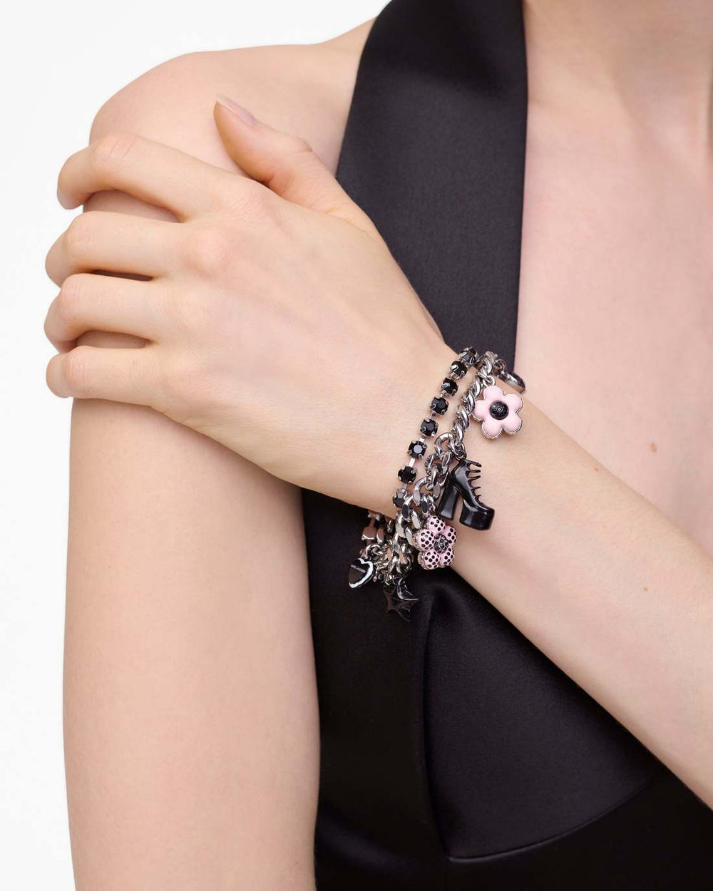 Marc Jacobs The Mini Icon Dot Charm Bracelet Silver/Multi